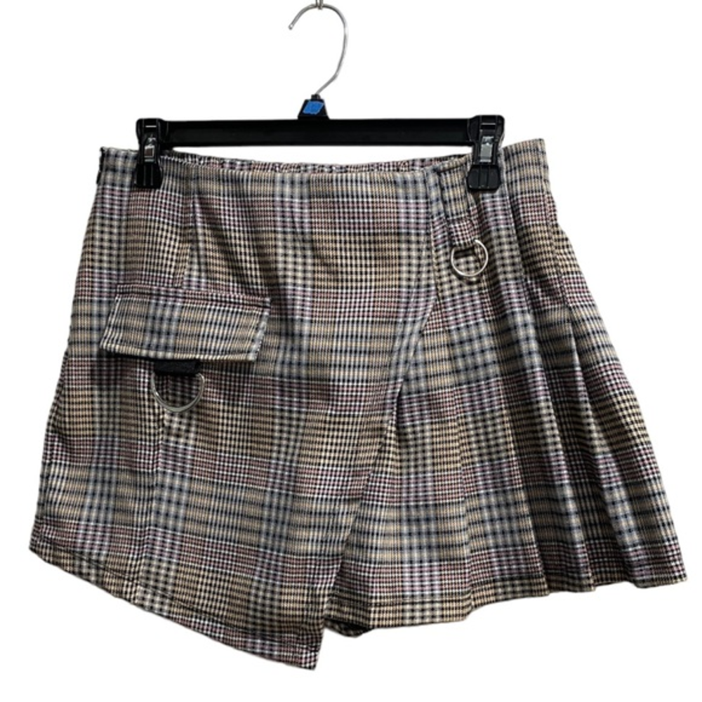 CALI 1850 Los Angeles Multicolor Plaid Junior Skort Size Medium,‎ EUC